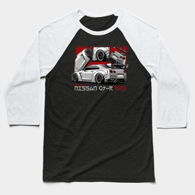 Nissan GTR R35, GT-R, JDM Car Baseball T-Shirt by T-JD